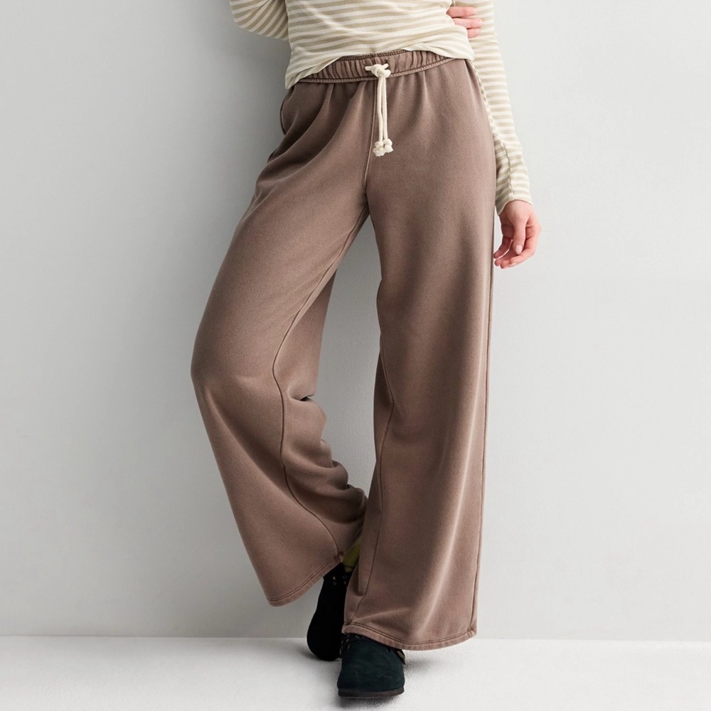 NWOT Sonoma Brown Wide-Leg Women's Joggers